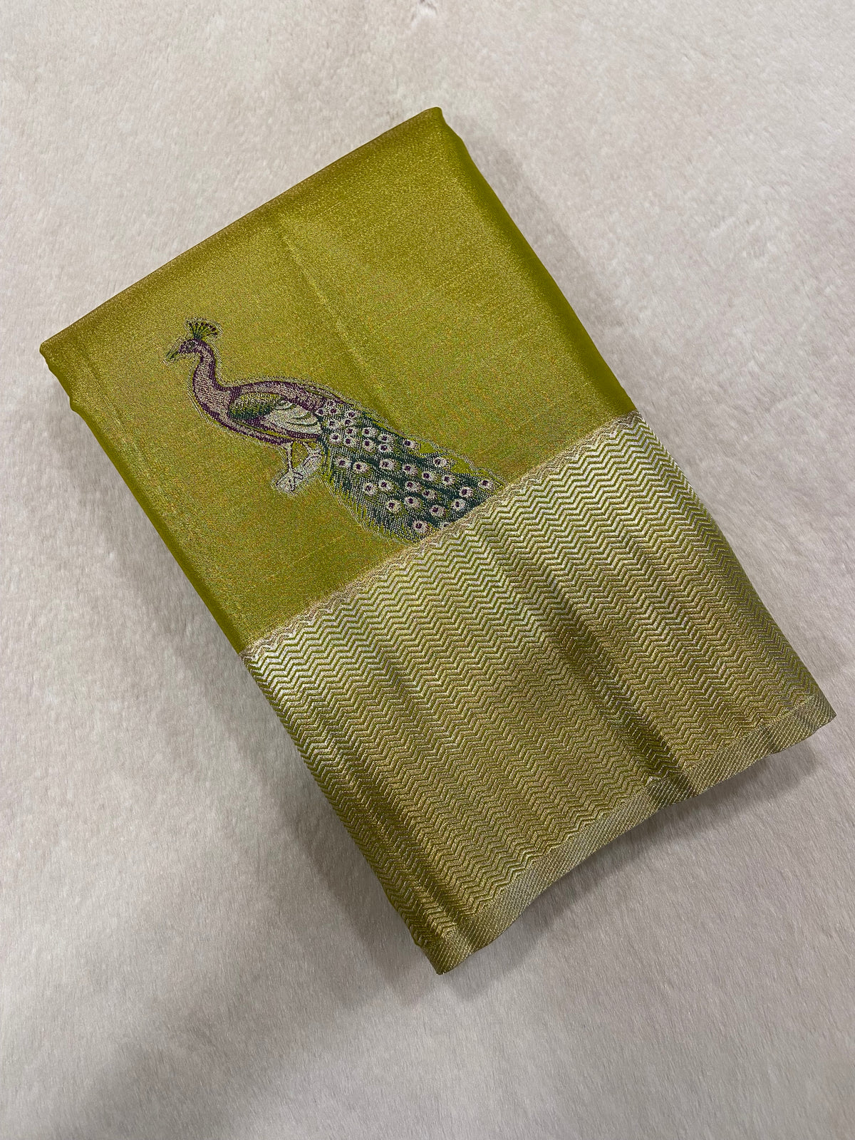 Bridal Semi Tissue Silk Saree🦚