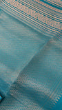 Pure Mix Mysore Crepe Silk Saree🩵