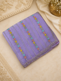 Premium Crush Organza Saree (Lavender)