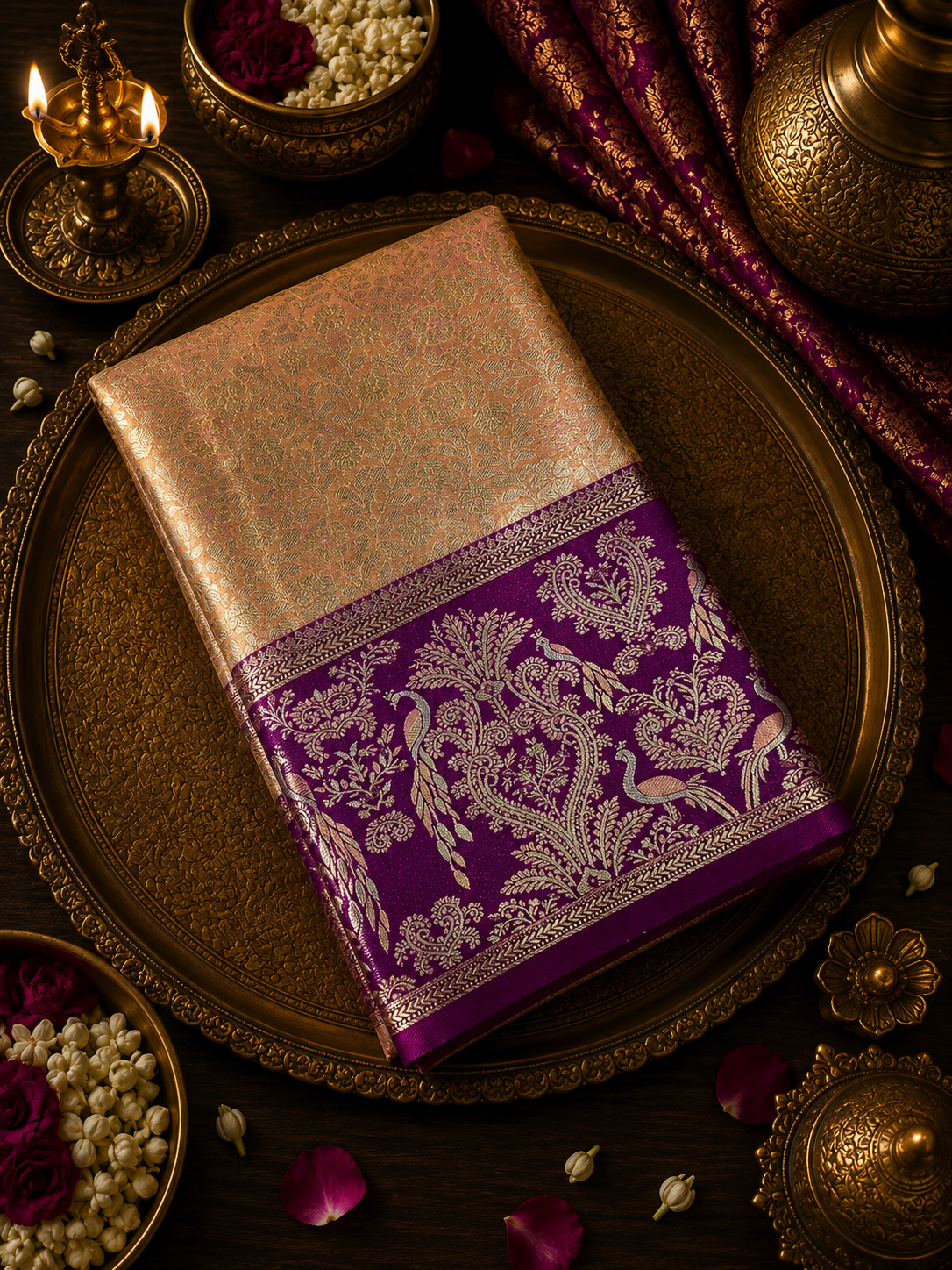 Bridal Semi Tissue Silk Saree