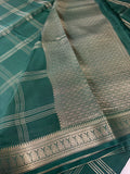 Pure Mix Mysore Crepe Silk Saree- Bottle green