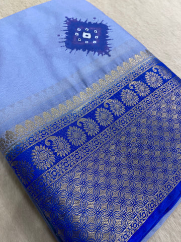 Premium Crepe Bandhini Saree