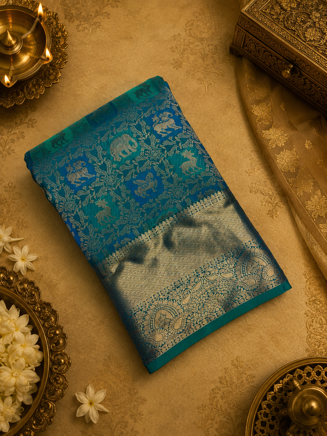 Pure Kanjeevaram Silk Saree- Silk mark certified