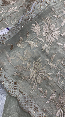 Pure Crush Organza Saree 💚