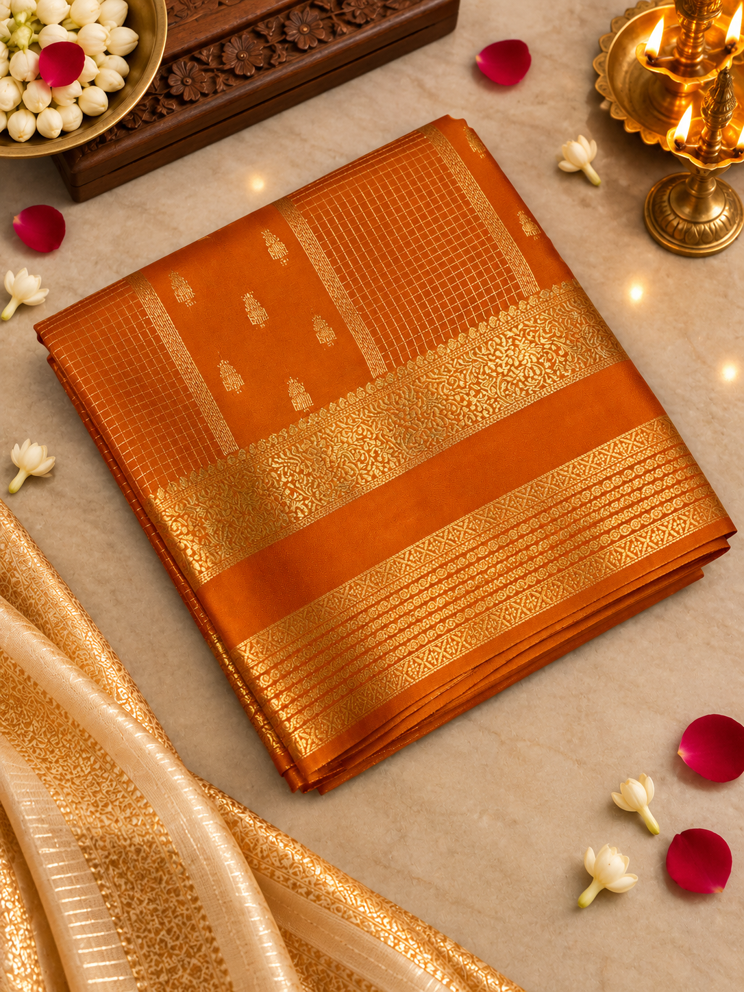 Pure Mix Crepe Mysore Silk Saree - 902033