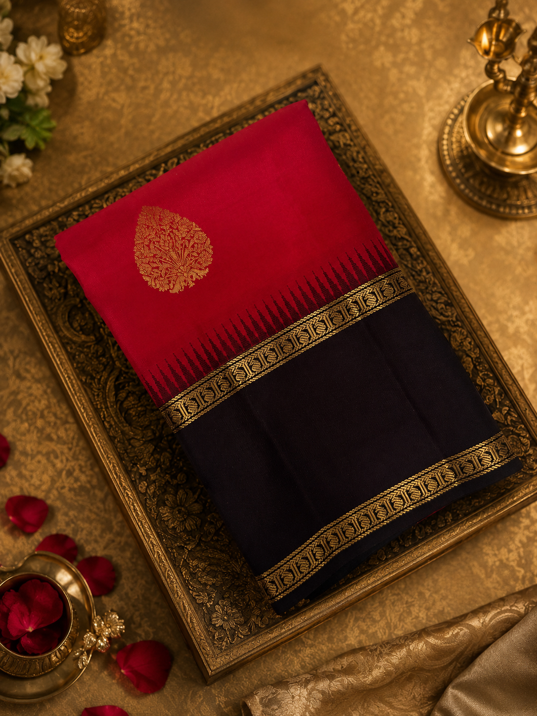 Pure Kanjeevaram Silk Saree- Silk mark certified
