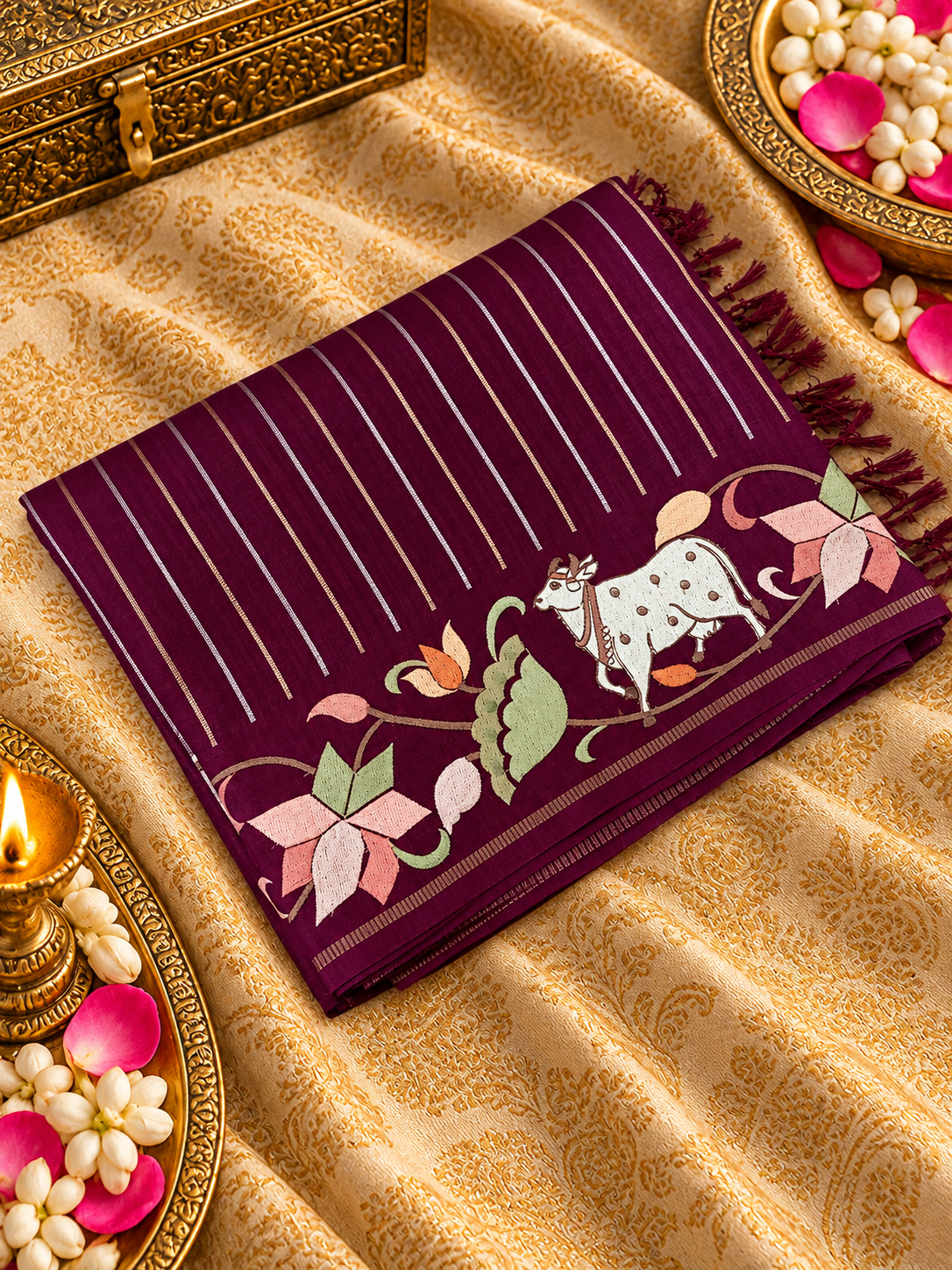 Pure Tassar Saree With Embroidery - 901997