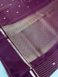 Pure Mix Crepe Mysore Silk Saree (Wine)