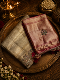 Pure handwork tissue kanjeevaram saree with dupatta
