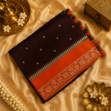 Premium Quality Tussar Saree in Paithani Weaves With Satin Border