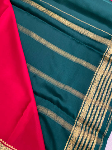Pure crepe mysore silk saree silk mark certified 80 GSM