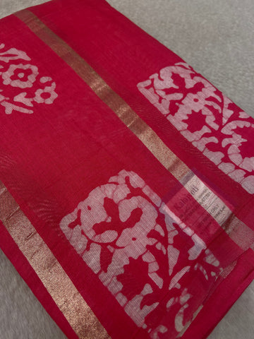 Linen Cotton Saree