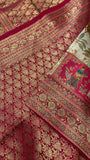 Premium Banarasi Crepe Kalamkari Saree - 902655