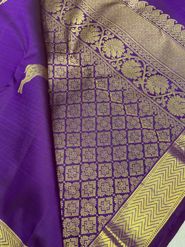 Pure 1G zari handloom Kanjeevaram silk mark certified saree