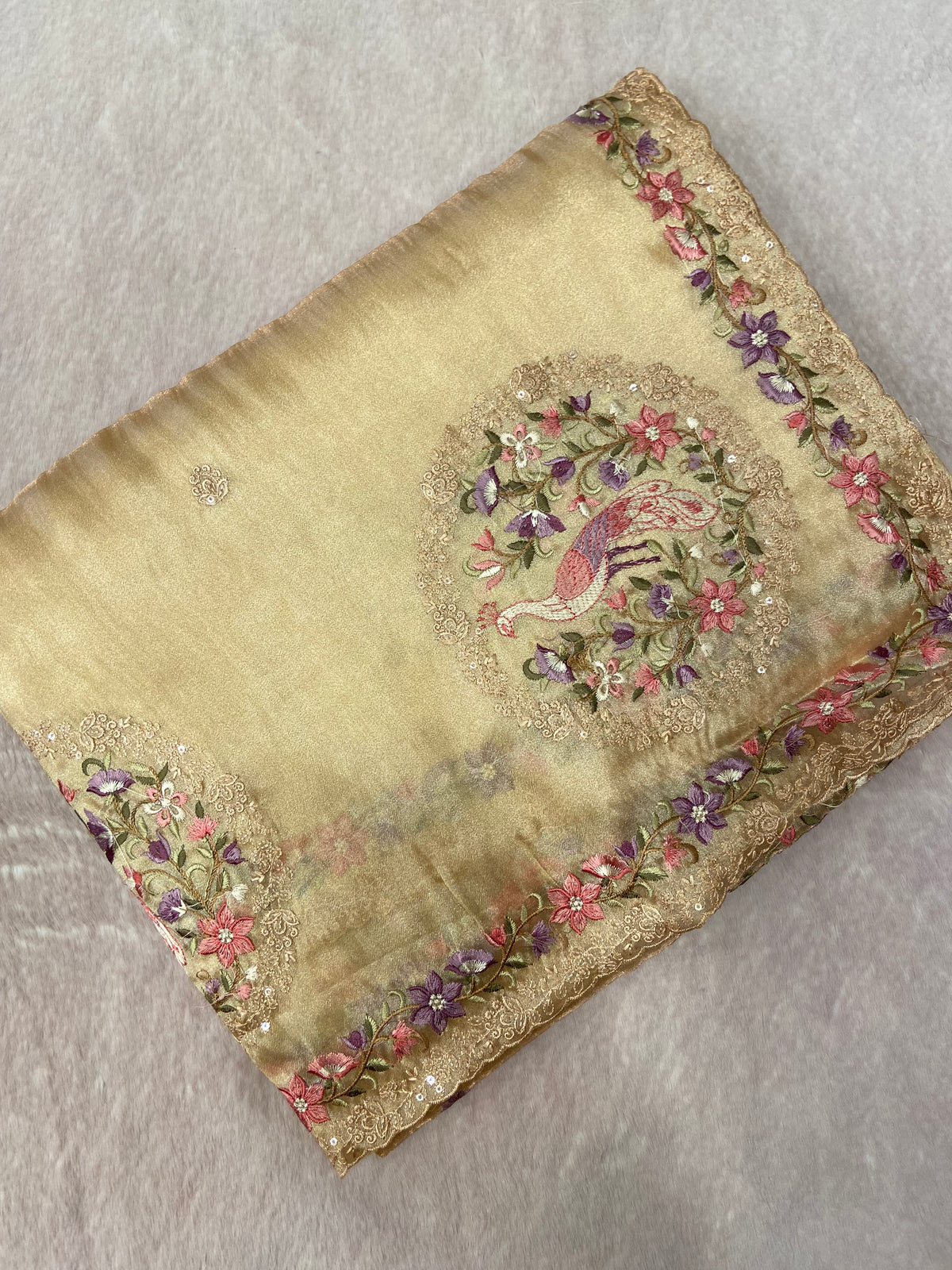 Pure Soft Tissue Organza Saree (light)
