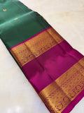 Pure 1G gold zari handloom Kanjeevaram Silk Saree- Silk mark certified- PS2397