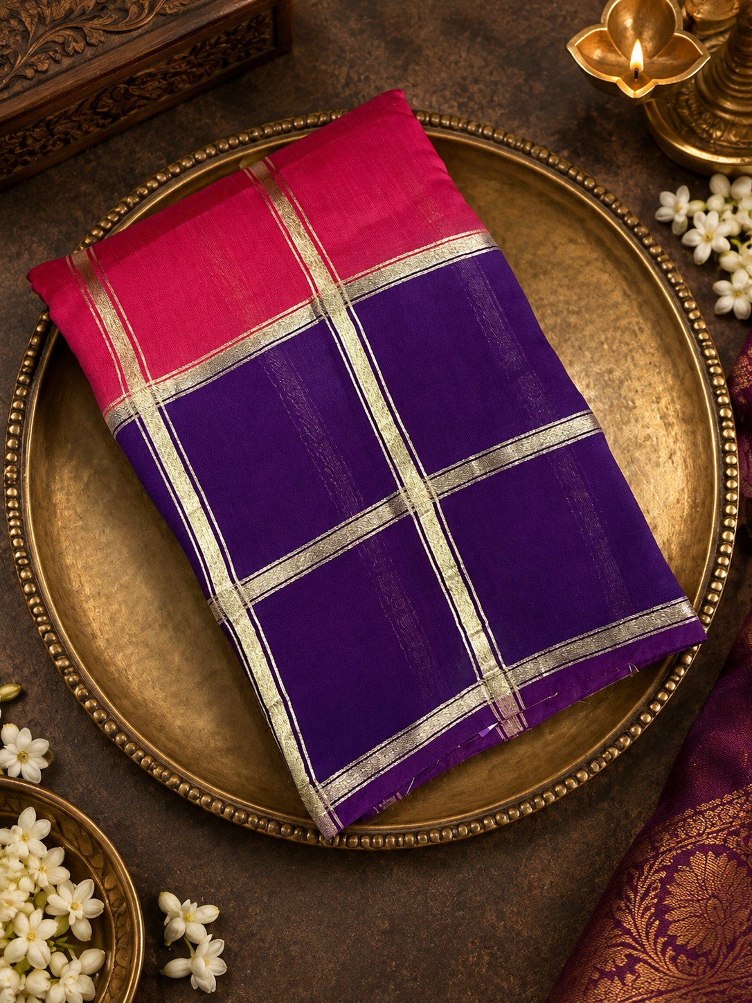 Premium Semi Chanderi Saree - 902285