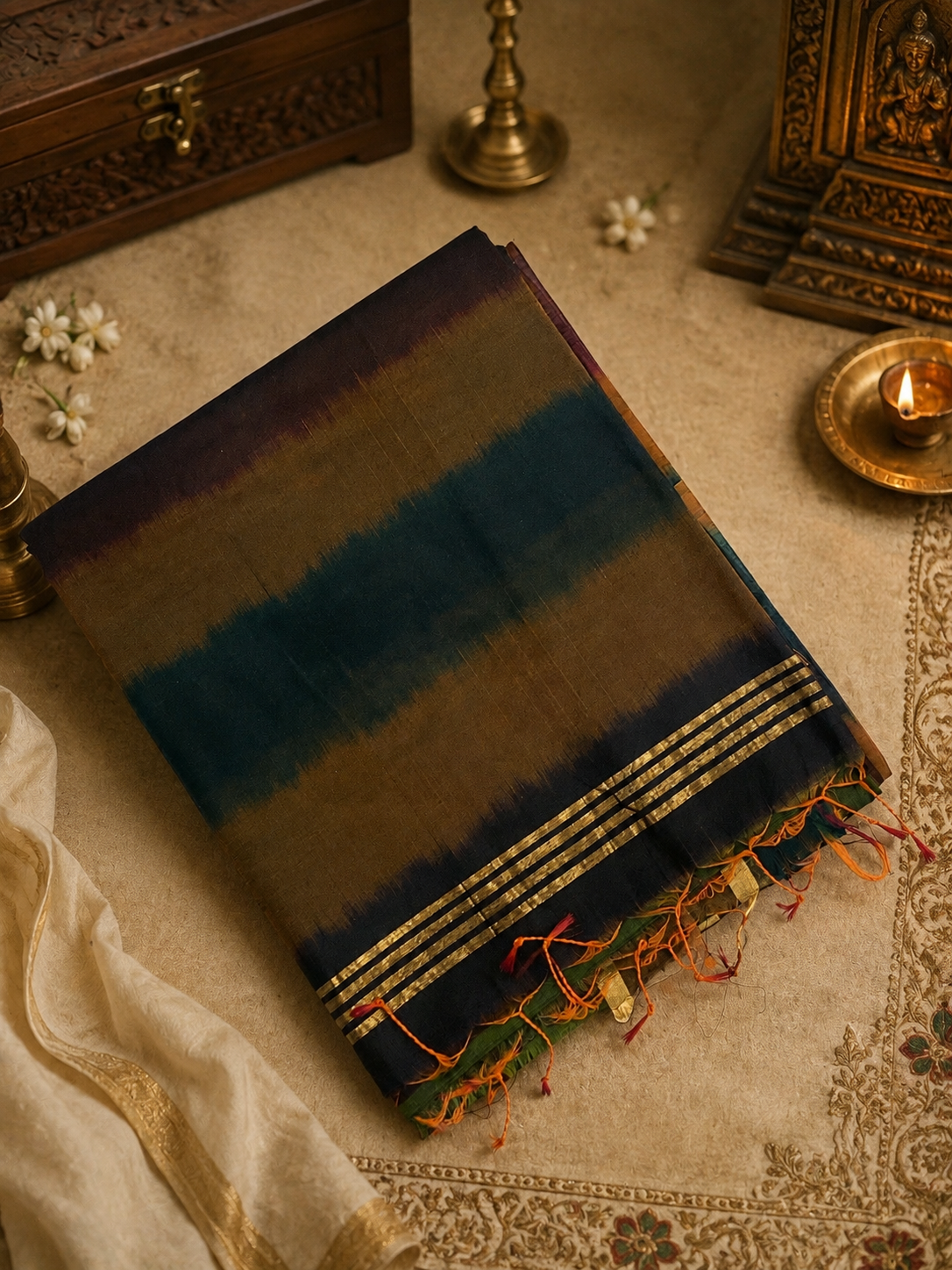 Premium Pochampally Cotton Silk Saree