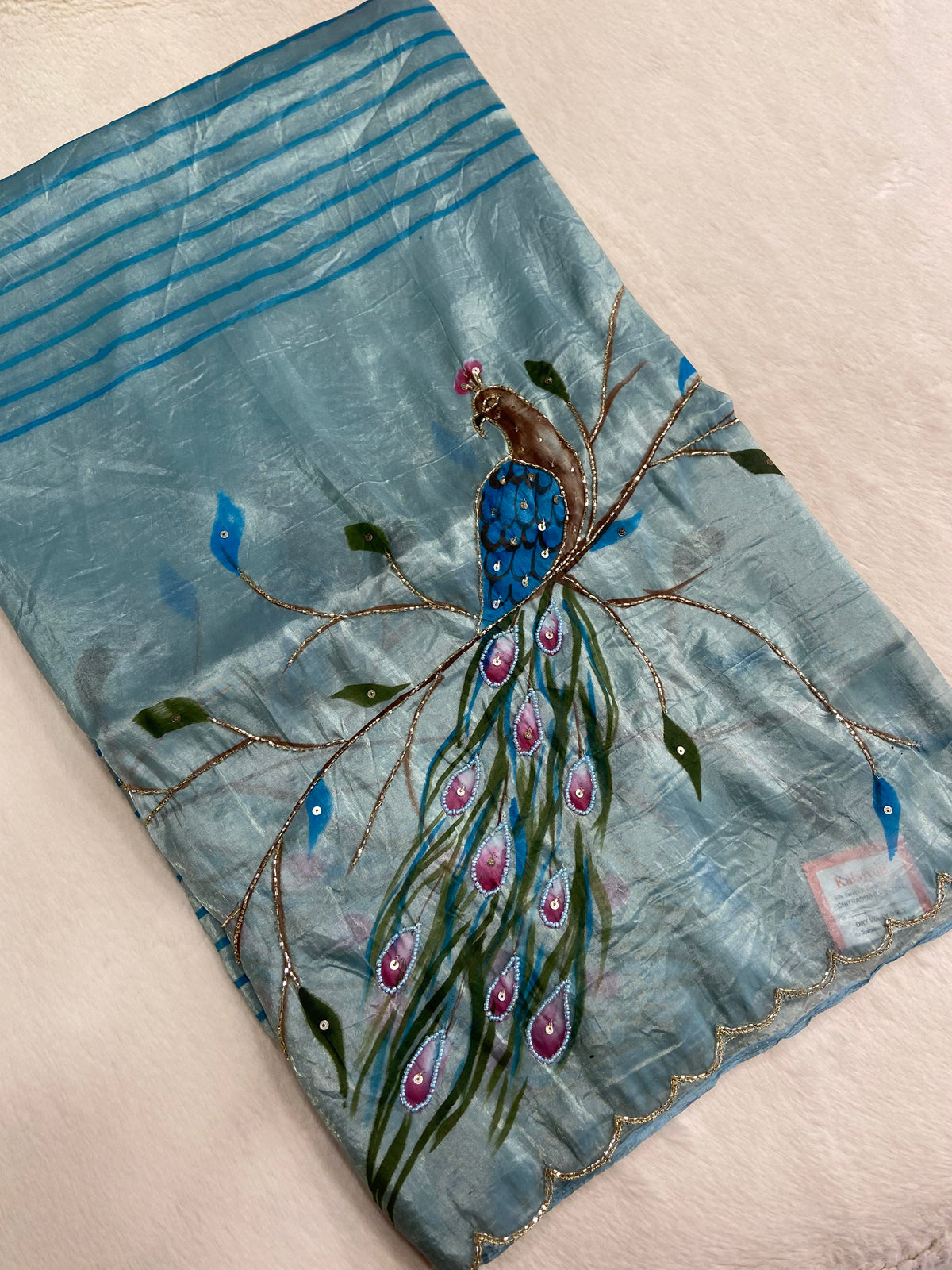 Premium crush organza saree