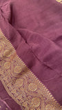 Premium Georgette Saree with Coco Zari Work (wine)
