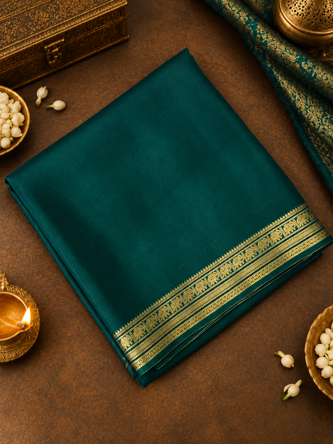 Premium Semi Mysore Crepe Silk Saree -902269