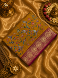 Premium Banarasi Crepe Kalamkari Saree