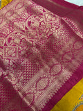 Premium Banarasi Crepe Kalamkari Saree