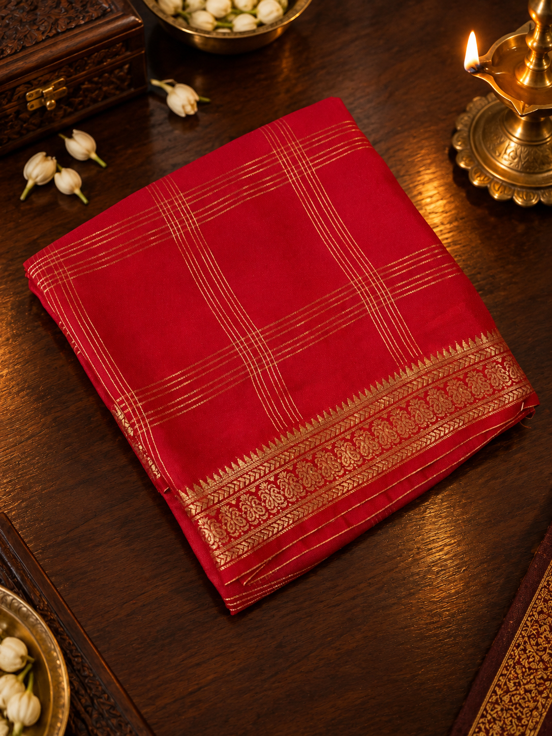 Pure Mix Mysore Crepe Silk Saree