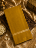 Pure Mix Mysore Crepe Silk Saree- Mustardy golden