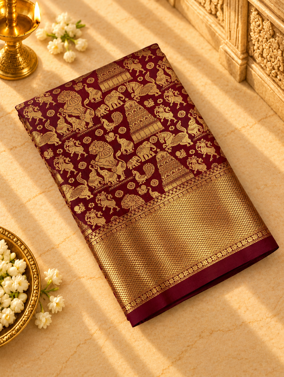 Premium Bridal Semi Kanchipuram Silk Saree - 901999