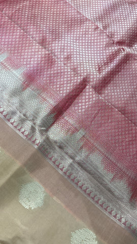Half mix Kanjeevaram silk saree
