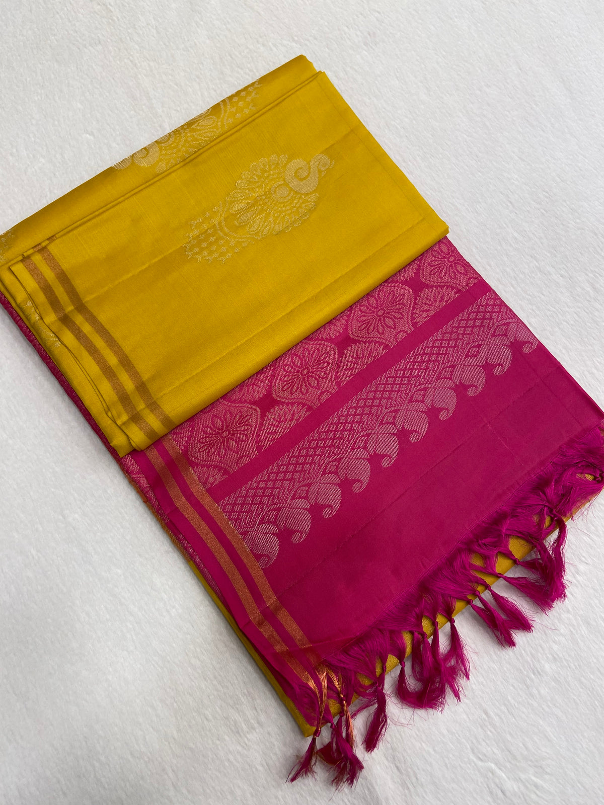 Half Mix Kanjeevaram Soft Silk Saree