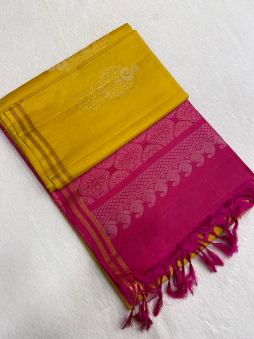 Half Mix Kanjeevaram Soft Silk Saree