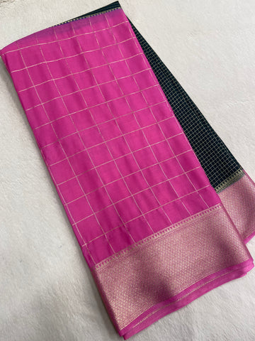 Pure Mix Crepe Mysore Silke Saree ✨