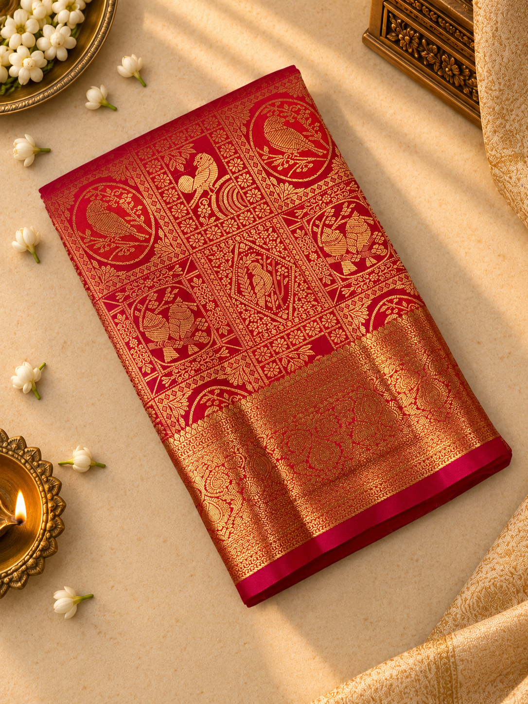 Premium Semi Kanchipuram Silk Saree - RF1112