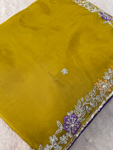 Designer Fancy Saree With Work
