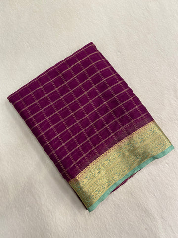 Premium Crepe Semi Chiffon Mysore Silk Saree