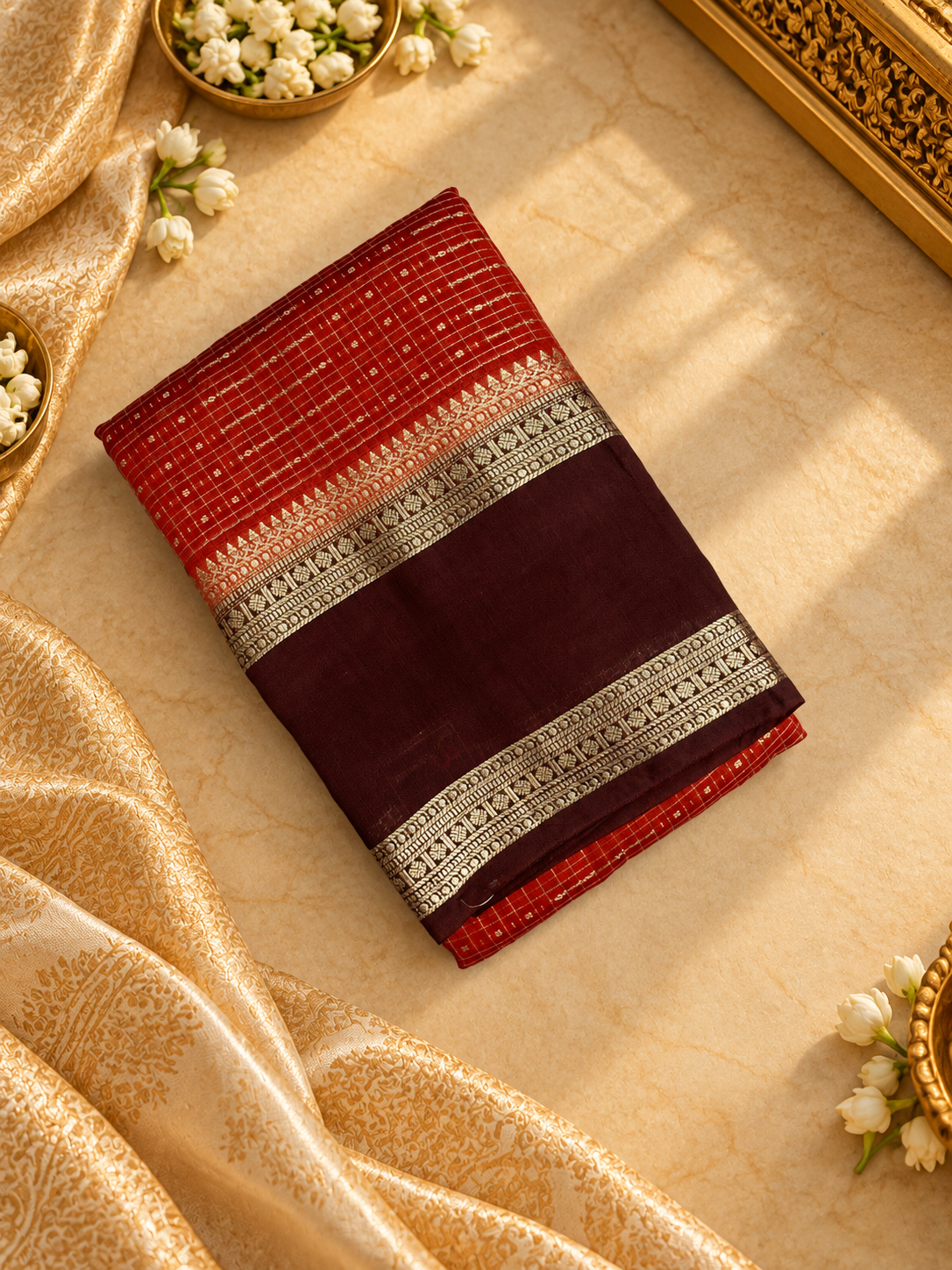 Premium Semi Chanderi Saree - 902438