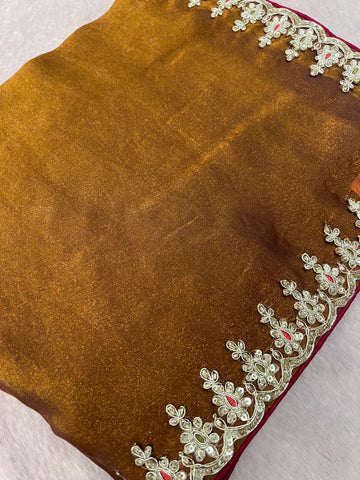 Designer Fancy Saree With Work