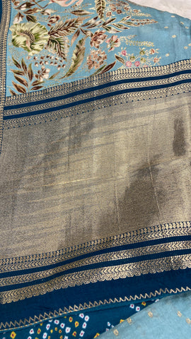 Premium designer crepe silk saree