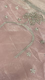 Premium Organza Saree (baby pink)