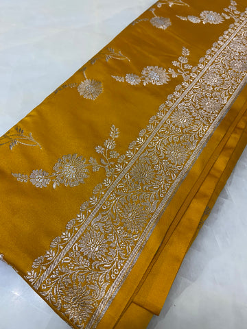 Premium Banarasi crepe satin silk saree