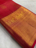 Pure 1G zari handloom Kanjeevaram silk saree- Silk mark certified