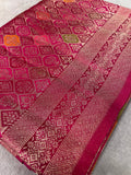 Premium Banarasi Crepe Satin Silk Saree 💗 -902692