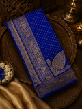 Pure crepe khaddi Banarasi saree- Silk mark certified