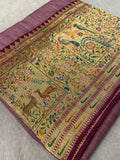 Premium Pashmina Silk Saree With Paithani Border- 902076