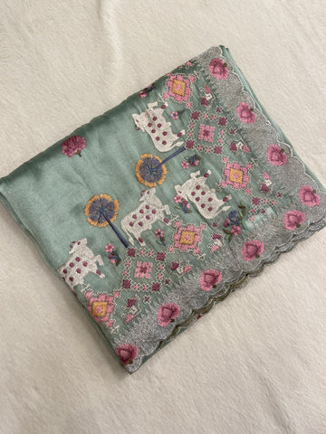 Premium Tissue Organza Saree