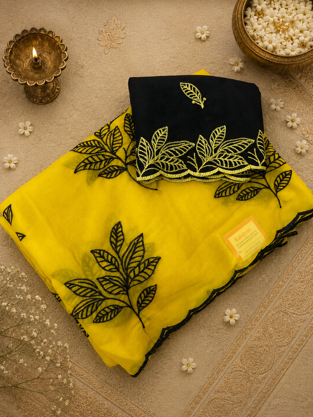 Premium Organza Saree With Embroidery