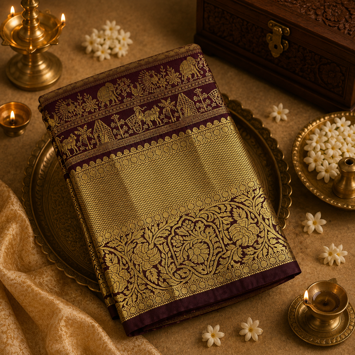 Premium Semi Kanchipuram Silk Saree