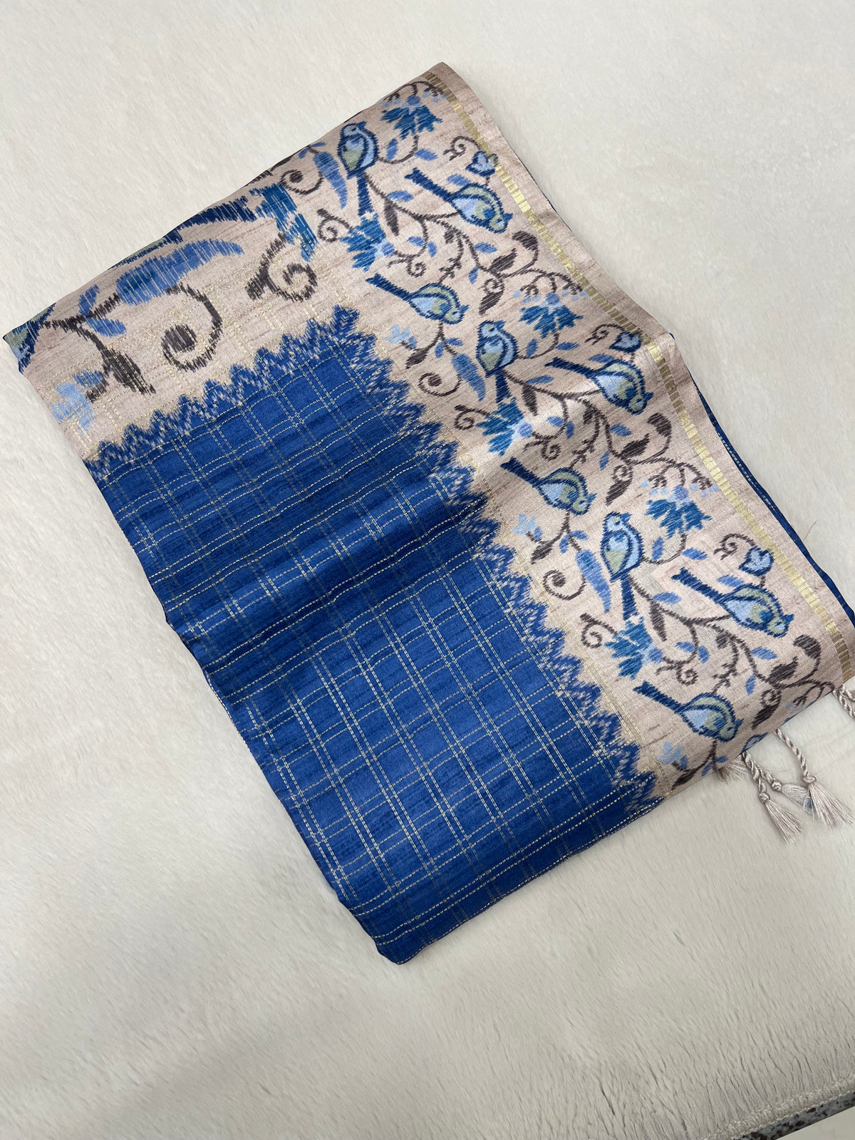 Premium Butter Silk Saree With Kalamkari Border✨